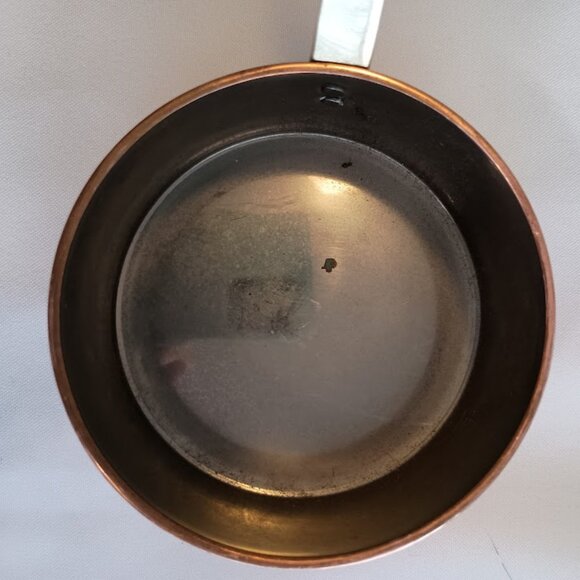 Two Small Copper Pans with Brass Handles, Approx. 4" across, Not Previously Used - Picture 7 of 11